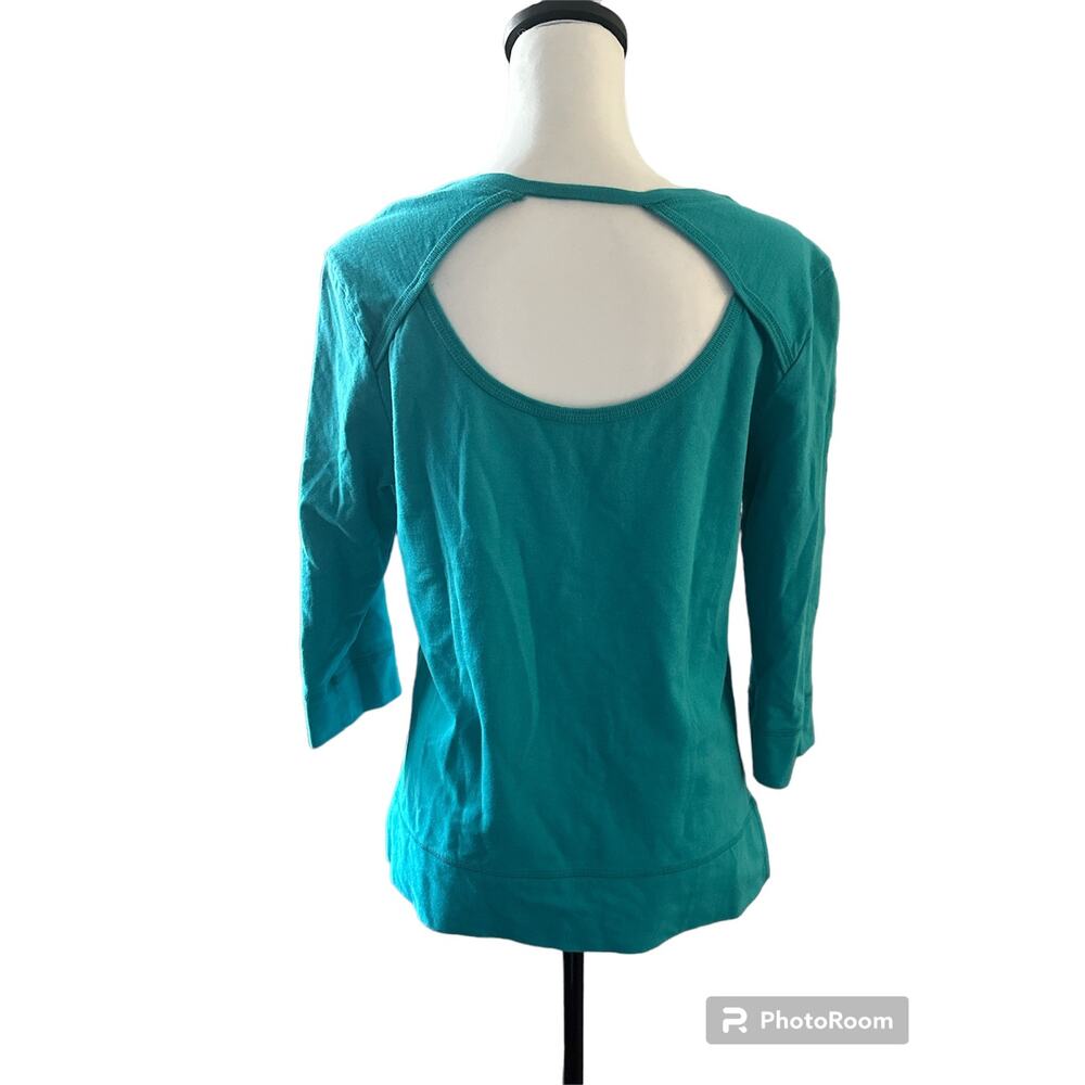 Disney Parks 3/4 Sleeve Green Mickey Shirt Small - Picture 3 of 3